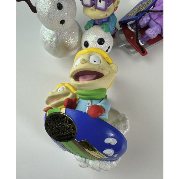 3 Rugrats Christmas Ornaments Tommy Chuckie Angelica Holiday Carlton Cards - Picture 12 of 16